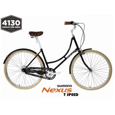 China CHROMOLY City Custom Bike 15 Classic 7 Speed ​​700C City Bike Inner Connections 7 Speed ​​Bike Retro Citybikes for sale