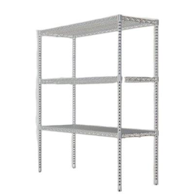 China High Quality Durable Stored Using Various Silver Metal Wire Shelving Rack for sale