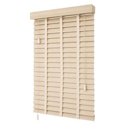 China Classic Easy Installation Wood Fauxwood Blinds 35MM Wooden Venetian Blinds For Window for sale