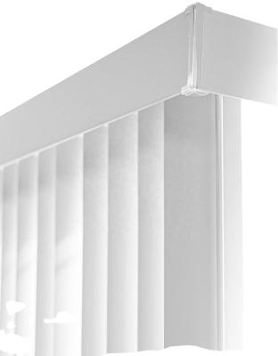 China New Style Single Slat Waterproof PVC Free Vertical Curtain 180 Degree Rotation Vertical Blackout Blind For Big Window for sale