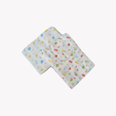 China 100% Cotton Printing Plain Weave Double Layers Gauze Cloth Baby Diapers Nappies for sale