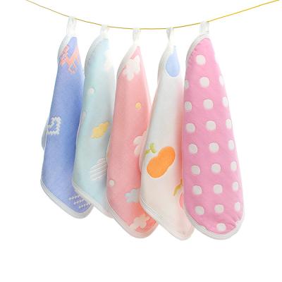 China Antibacterial Top Selling 100% Cotton Baby Bath Baby Bibs Soft Towel Small Organic Cotton Baby Squares Feeding Bibs for sale