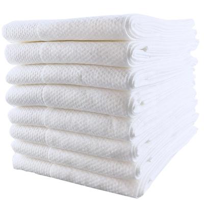 China Wholesale-Embossed Bath Hotel Guest Travel Hygienic Paper Washcloth Extra Thick Wrap Nonwoven Towel Hygienic Disposable Towel for sale