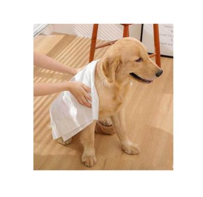 China Pet Supply 30*65 Soft Large Soft Absorbent For Dogs Cats Wash Nonwoven Pet Bath Drying Towel Disposal Pet Grooming Towel for sale