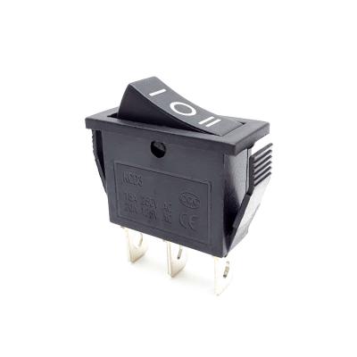 China Electrical Equipment Haifei 2 pins 3 pins kcd3 250vac 16a t100 55 r11 rocker switch for sale