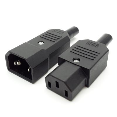 China Power Power Cable Connectors Male And Female C13 And C14 Wire Electrical Terminal Battery Power Connector for sale