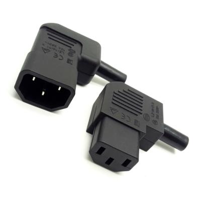 China Electrical Power Connectors C13 C14 Terminal Sockets Angled 90 Degree Wire Connector for sale