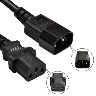 China Industrial good quality c13 to c14 splitter y cable wire IEC c13 lock for c13 c14 home appliance power cord for sale