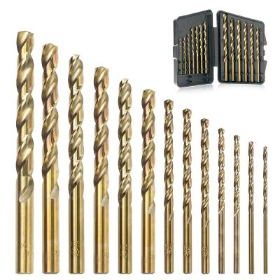 China Well Drilling 13Pcs Cobalt, M35 HSS Twist Worker Length Drill Bits For Hardened Metal, Cast Iron, Stainless Steel, Plastic And Wood for sale