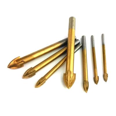 China Make Hole BEHAPPY 3/4/5/6/7/8/10/12mm Spear Head Glass Tile Ceramic Drill Bits for sale