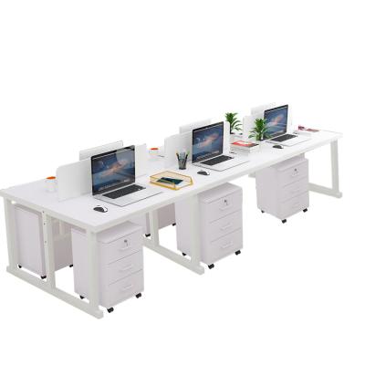 China Modern Customized Desk Table 4 Person Metal Parts Specification Desk for sale