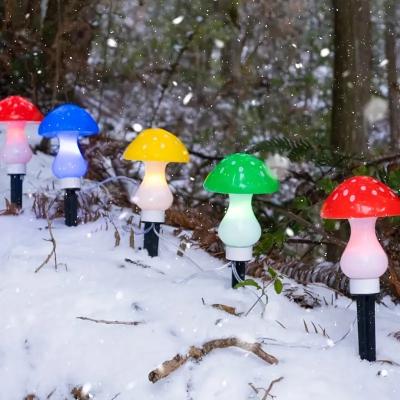 China Modern Mushroom Landscape String Light Outdoor Waterproof Decorative Solar Garden Stake Light for sale