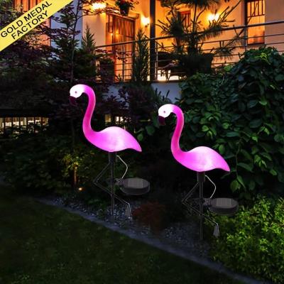 China Modern Outdoor Waterproof Flamingo Lamp Holiday Solar Christmas Lights for sale