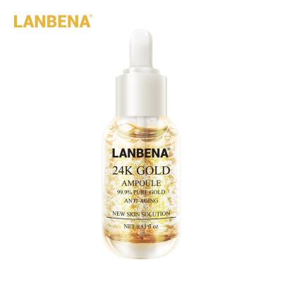 China Moisturizer OEM ODM Facial Collagen Moisturizing Essence Lift Firming Anti Wrinkle Anti Aging Whitening Face Skin Care 24k Gold Serum for sale