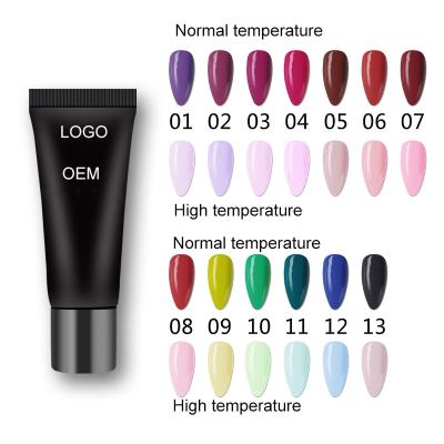 China Nail Art Beauty Professional Private Label Poly Gel Acrylic Nails Custom Color Soak Off Poly ED/UV Nail Extension Gel for sale