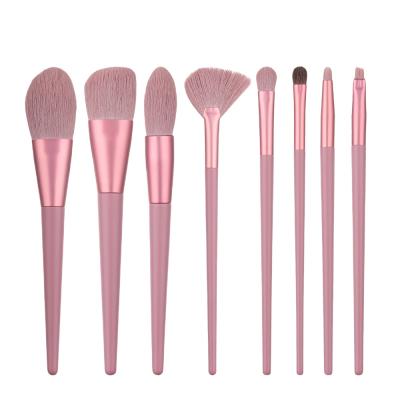 China Wholesale Silky Soft Private Label 8 Pcs Premium Synthetic Foundation Powder Concealer Eyeshadow Makeup Brush Set for sale