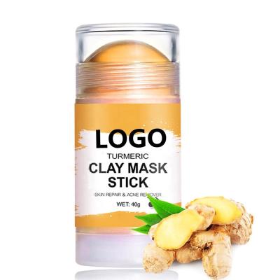 China Anti-Wrinkle Private Label Reduce Acne And Blackhead Organic Turmeric Clay Face Mask Stick for sale