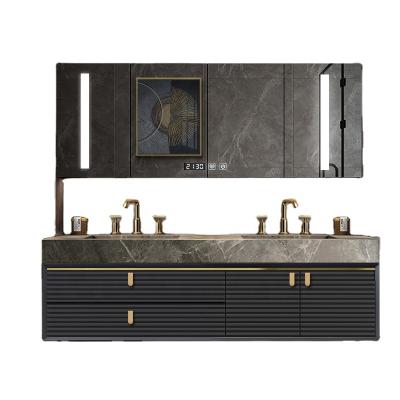 China Modern Luxurious Bathroom Furniture Vanity Wash Basin Cabinet Chinese Factory for sale