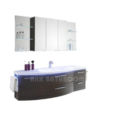 China Factory Modern Bathroom Cabinet Italy Bathroom Furniture PVC Vanity for sale