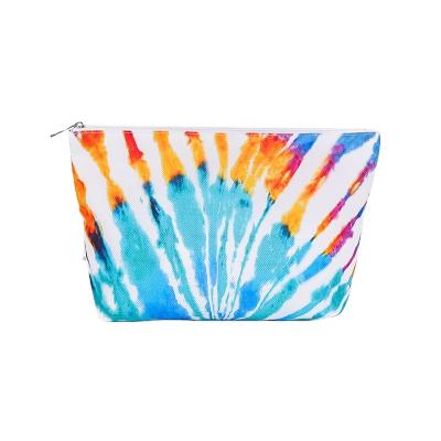 China Fashion Personalized Tie-Dye Makeup Case Super Large Capacity Gift Cosmetic Bag Make Up Bag for sale