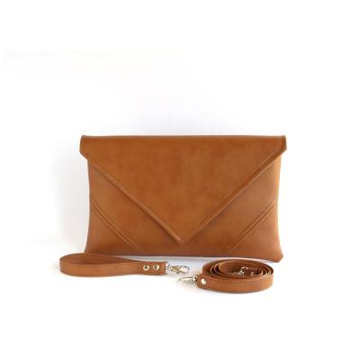 China Fashion Factory Outlet Leather Clutch Purse Brown Cheap Vegan Leather Clutch Bag for sale