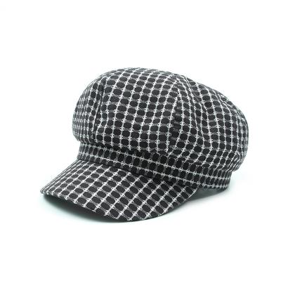 China Custom Picture Fashion Plaid Berets Hat Hat Ladies Women Beret Hats for sale