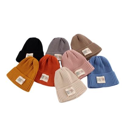 China Fashion Outdoor Custom Logo Popular Label Color Cute Beanie Winter Knit Hat for sale