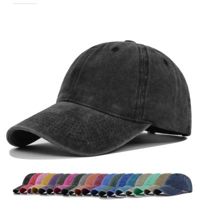 China 5-Panel Hat Korean Style Baseball Hats Dad Hat Old Retro Hot Selling Washed Soft Top Product for sale