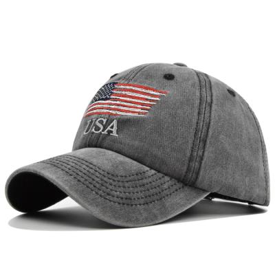 China COMMON American baseball caps embroidered hats USA embroidered baseball caps for sale