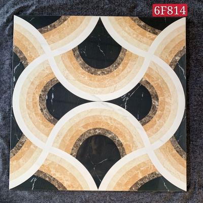 China Modern Premium Black And Brown Glazed Colored Simple Porcelain Flooring Pattern Tiles for sale