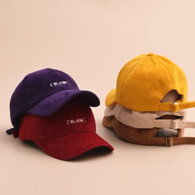 China Custom High Quality COMMON Logo 3d Breath Embroidery Corduroy Dad Hat, Corduroy Baseball Cap for sale