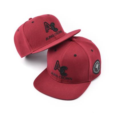 China COMMON promotion flat cap hat, custom logo embroidery snapback gorras for sale