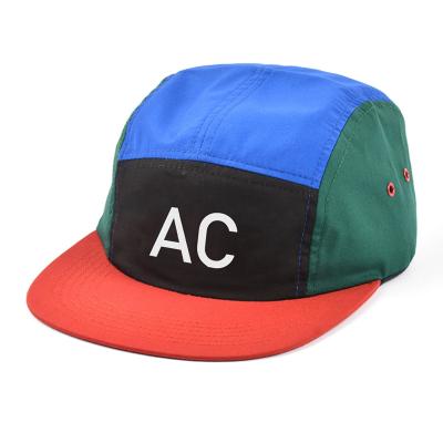 China COMMON Logo Custom Screen Printed Hat , Multi Color Nylon 5 Panel Hat for sale