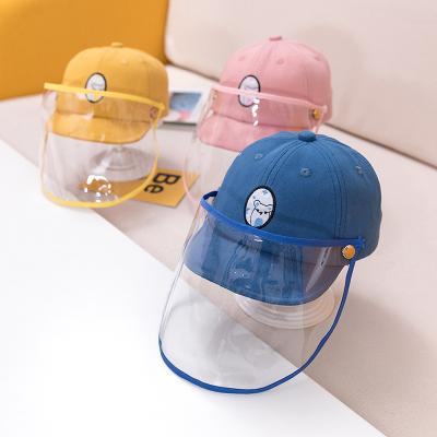 China Funny Picture Toddler Kids Face Hat Custom Logo Kids Designer Baseball Caps Protective Face Mask Hat for sale