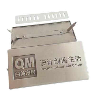 China Viable Custom Color Label Tag Free Sample Embossed 3D Metal Logo Sticker Labels For Furniture Advertise for sale