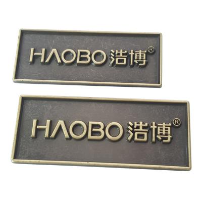 China New Design Sustainable Trade Assurance Custom Logo Maker Handmade Metal Label Metal Logo Plate For Furniture for sale