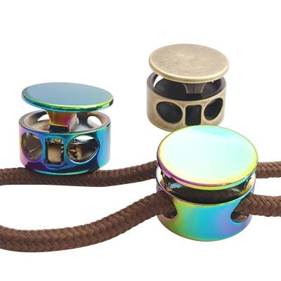 China Factory sale nickel free directly color alloy metal cord rope end stopper for swimwear for sale