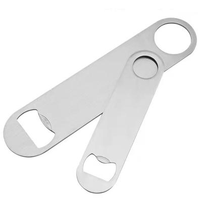 China Viable Customized Smooth Edge Bottle Opener Stainless Steel Beer Beverage Bottle Opener for sale