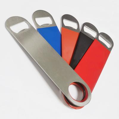 China Viable Color Coated Double Sided Printing Trademark Bottle Opener for sale