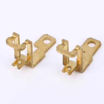 China Industry factory direct supply stamped copper metal stamping parts terminal copper terminal metal stamping parts for sale