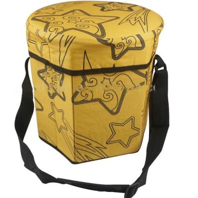 China Sustainable Multifunction Foldable Cooler Box Snack Cooler Outlet Bag Stool With Straps for sale