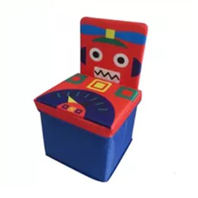 China Eco-friendly Kid Chair With Foldable Storage Box Toy Storage Bin Stool Kids Chairs With Dimensions for sale