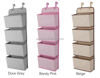 China 4 pocket viable over the door tissue closet storage hanging wall organizer for purses, shoes, sunglasses for sale