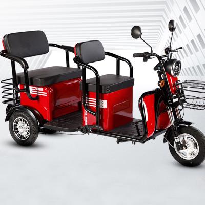 China Stylish Passenger 3 Wheel Electric Tricycle Folding Multi Passenger Scooter Plus Cargo Delivery Tricycle for sale