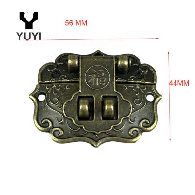 China Wooden Box/Gift Box Chinese Style Box Lock Latch Detachable Metal Latches Lock for sale