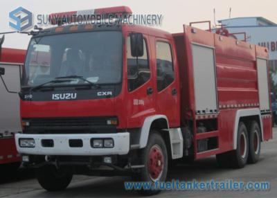 China Coche de bomberos del tanque de agua de ISUZU 9000L 6x4, camión doble del árbol del taxi 260Hp 3 de la fila en venta