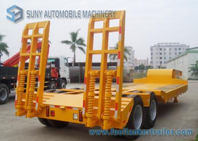 China Low Bed 30 Ton Flatbed Semi Trailer Dual Axle Trailer With WABCO Brake for sale