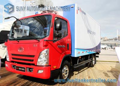 China Meeresfrucht-Transport-LKW Roten Meers FAW 5000KG Refrigerator Van Truck zu verkaufen