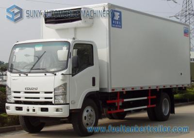 China 8000KG van ISUZU 4 X 2 Refrigerator Van Truck Wit 6 Wheelers Refrigerator Van Truck Te koop