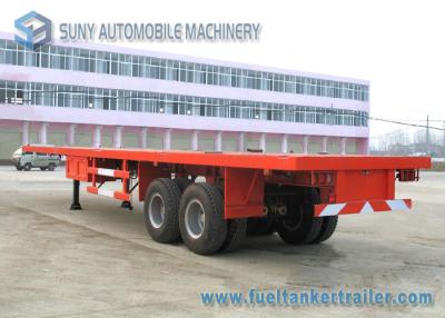 China 40T dubbele Vlakke het Bedaanhangwagen 40ft van de Assencontainer Mechanisch met de Lente van het 8 Stukblad Te koop